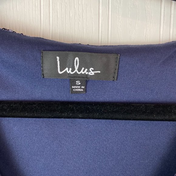 Lulus sequin dress‎ size small NWT purple blue - Picture 6 of 6